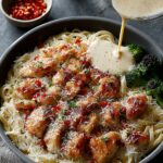 Fried Chicken Alfredo Pasta Recipe