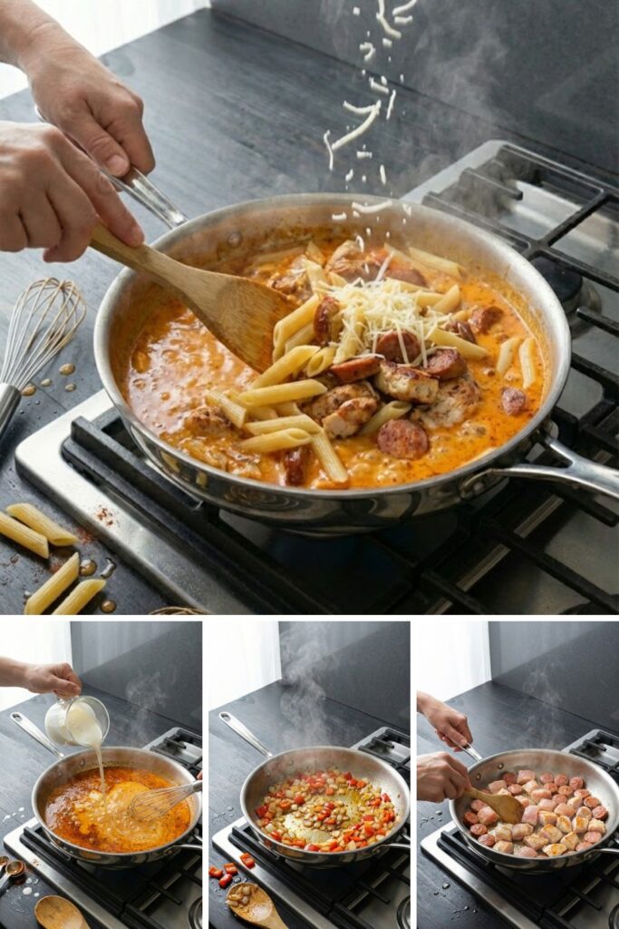 Cajun Chicken and Sausage Pasta Recipe