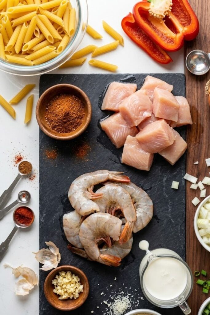 Cajun Chicken and Shrimp Pasta Recipe