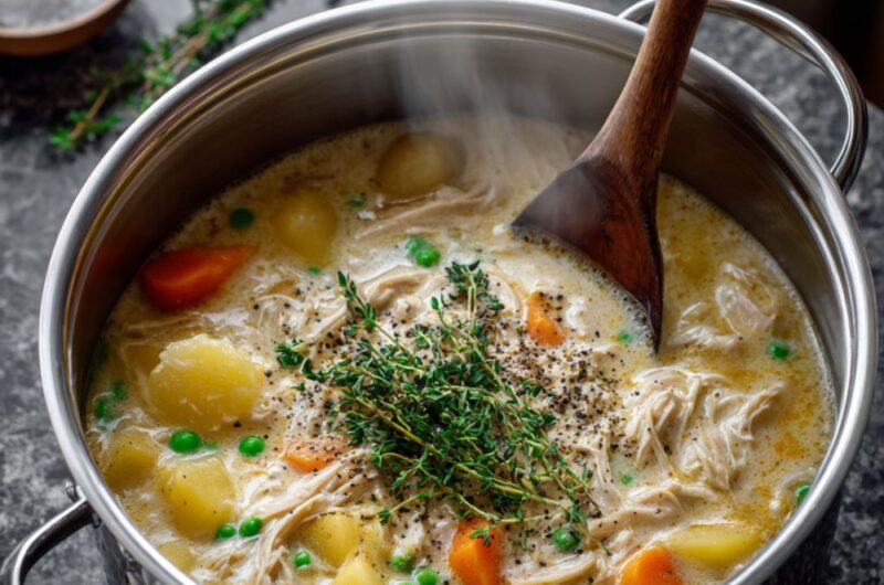Creamy Homemade Chicken And Vegetable Soup