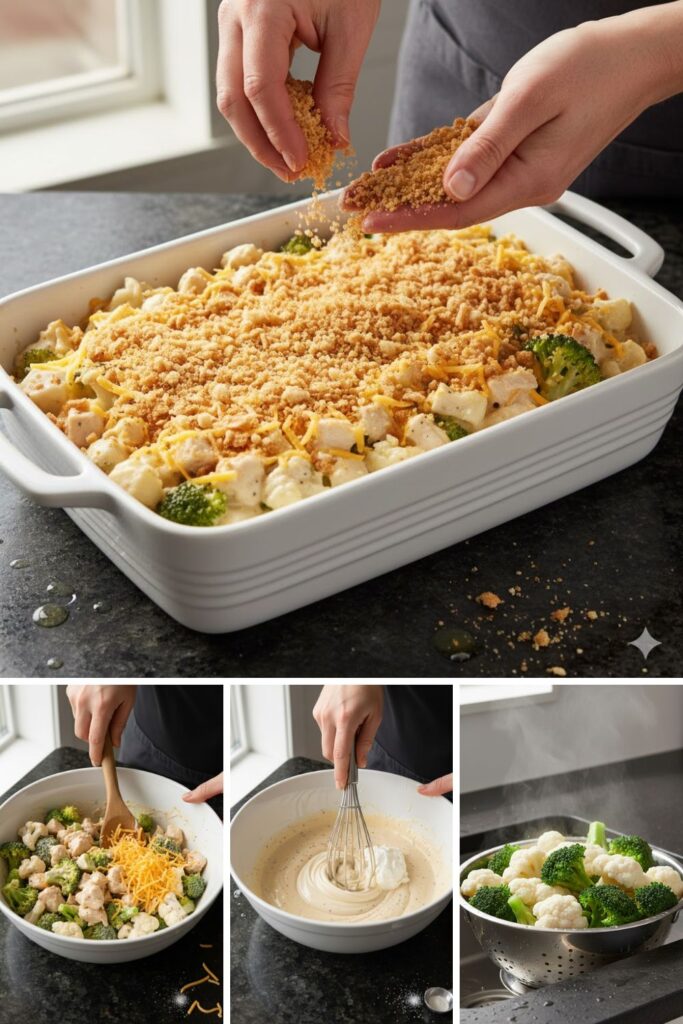Chicken Broccoli Cauliflower Casserole