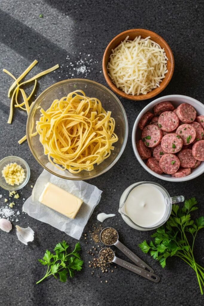 Chicken Sausage Alfredo Pasta Recipe