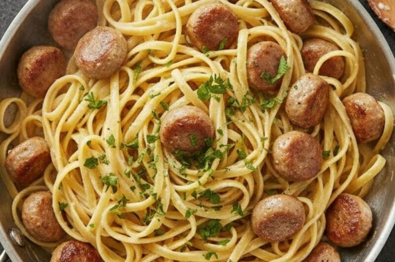 Chicken Sausage Alfredo Pasta