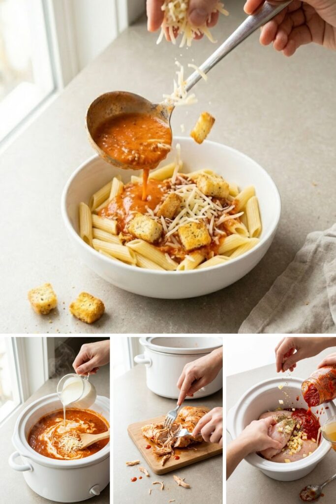 Crock Pot Creamy Chicken Parmesan Soup Recipe