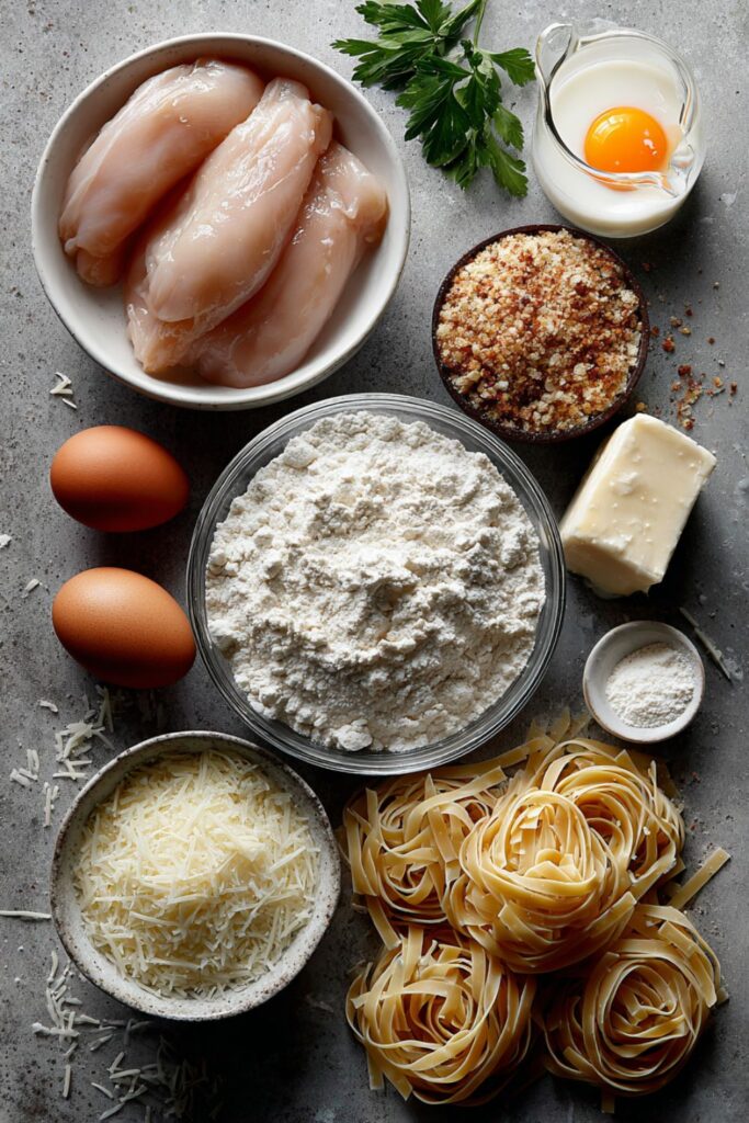 Fried Chicken Alfredo Pasta Recipe
