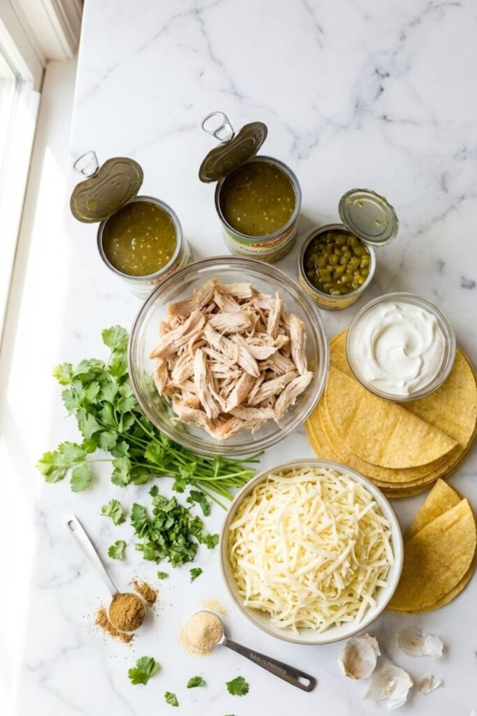 Green Chili Chicken Enchilada Casserole Recipe