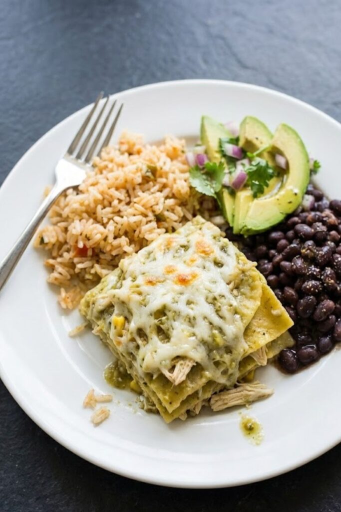 Green Chili Chicken Enchilada Casserole Recipe
