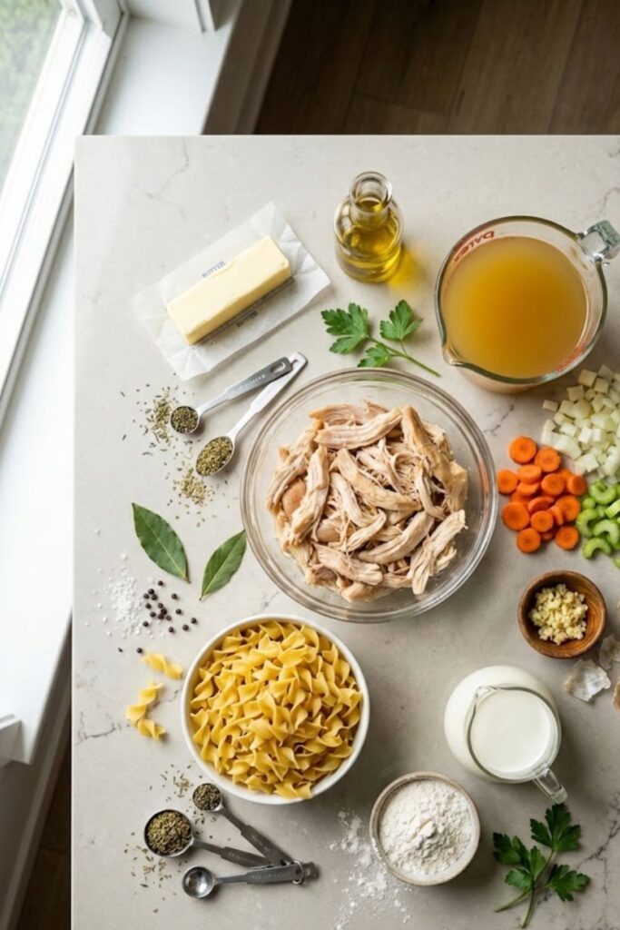 Homemade Creamy Chicken Noodle Soup Recipe