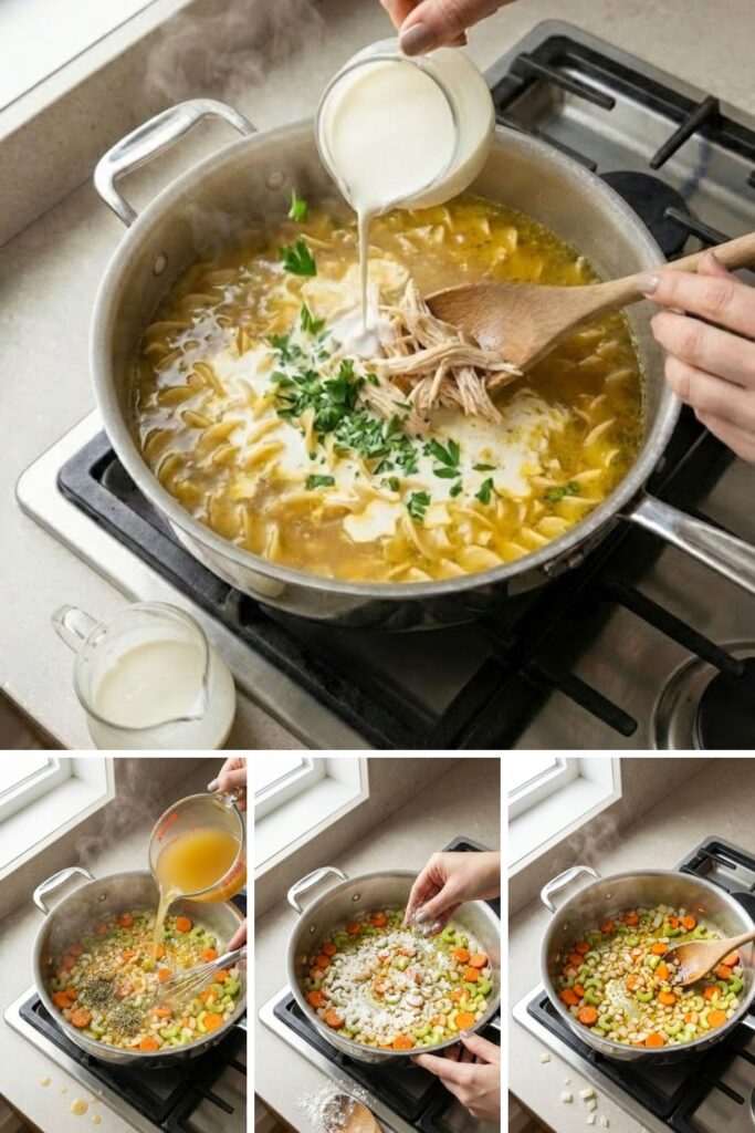 Homemade Creamy Chicken Noodle Soup Recipe