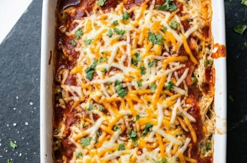 Keto Chicken Enchilada Casserole