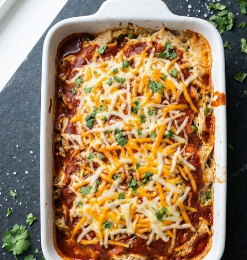 Keto Chicken Enchilada Casserole Recipe