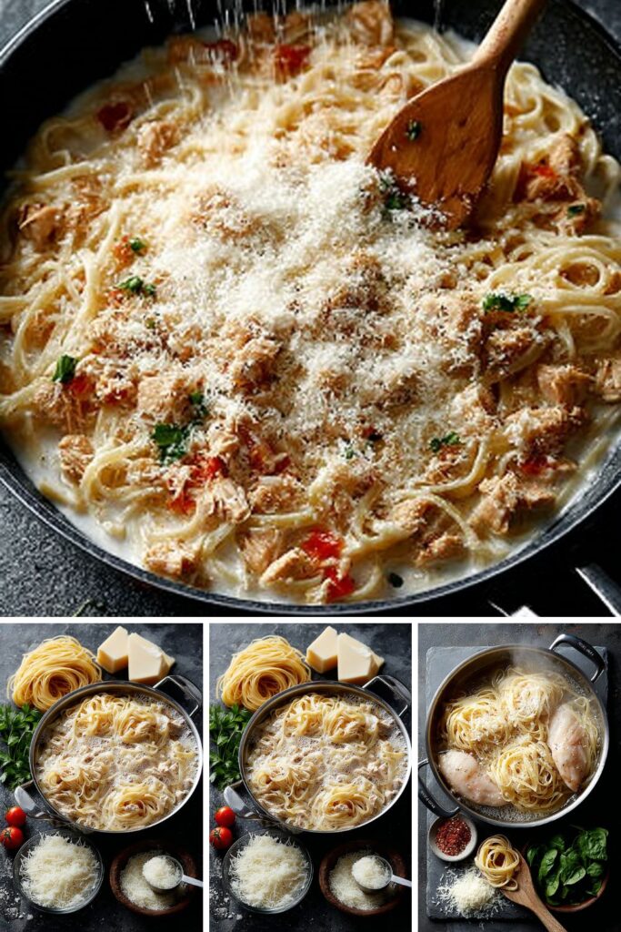 Rotisserie Chicken Alfredo Pasta Recipe