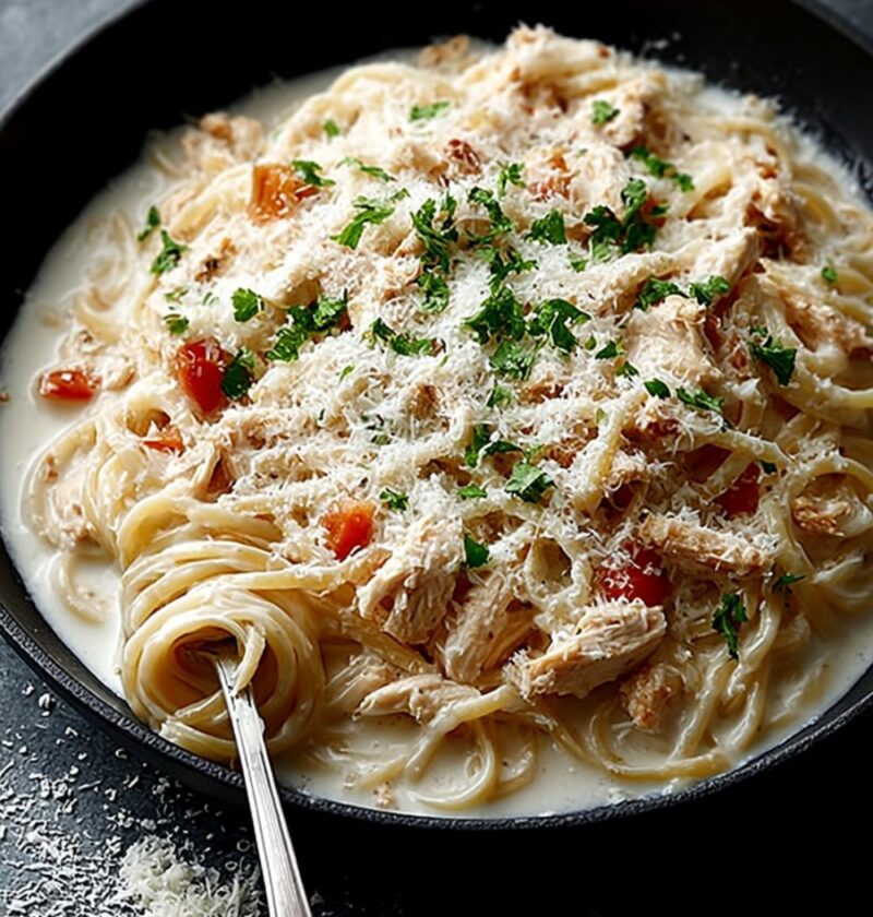 Rotisserie Chicken Alfredo Pasta Recipe