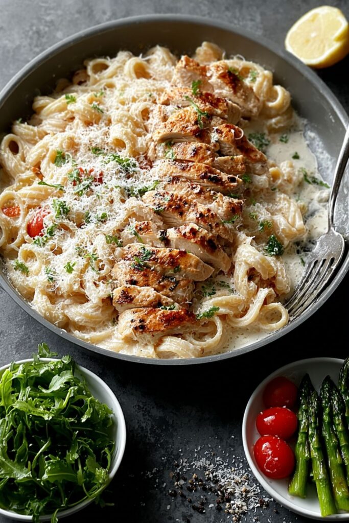 Rotisserie Chicken Alfredo Pasta Recipe