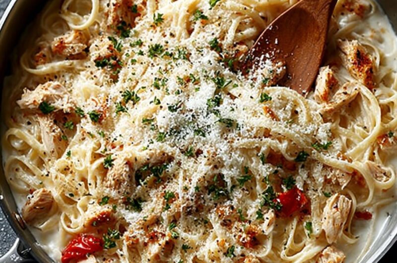 Rotisserie Chicken Alfredo Pasta