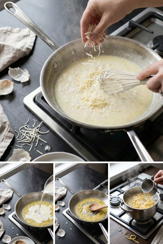 Shredded Chicken Alfredo Pasta Recipe