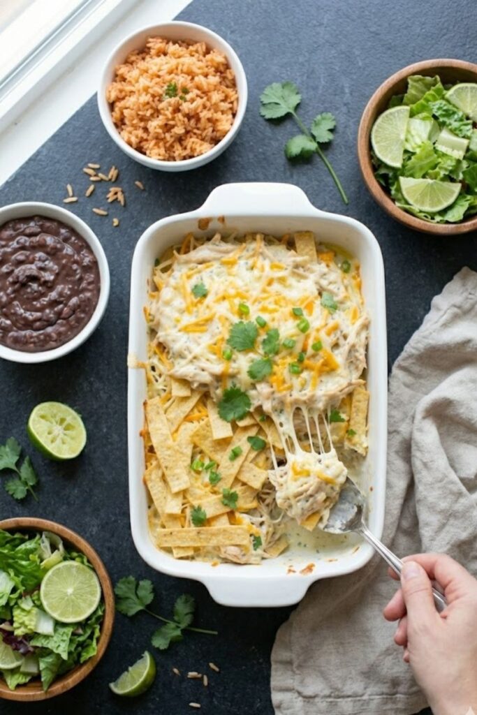 Sour Cream Chicken Enchilada Casserole Recipe