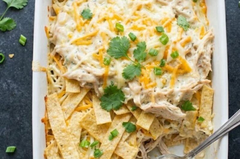 Sour Cream Chicken Enchilada Casserole