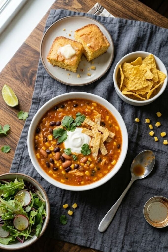 6 Can Chicken Taco Soup Recipe