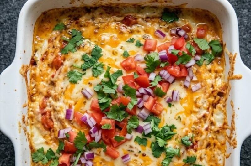 Baked Chicken Queso Dip