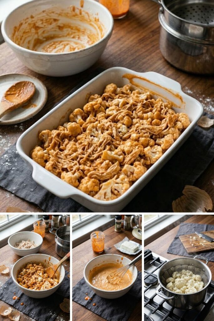 Buffalo Chicken Cauliflower Casserole Recipe