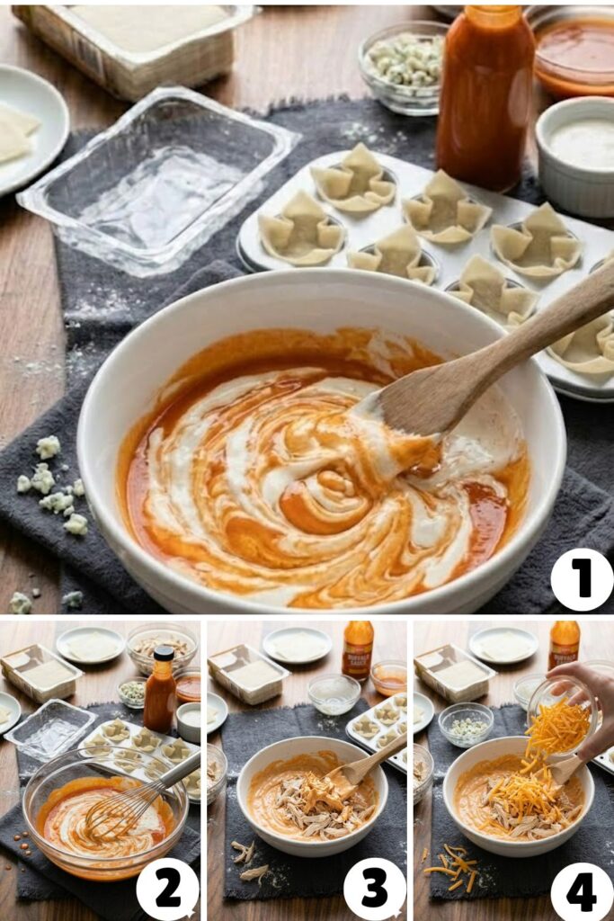 Buffalo Chicken Dip Bites Recipe