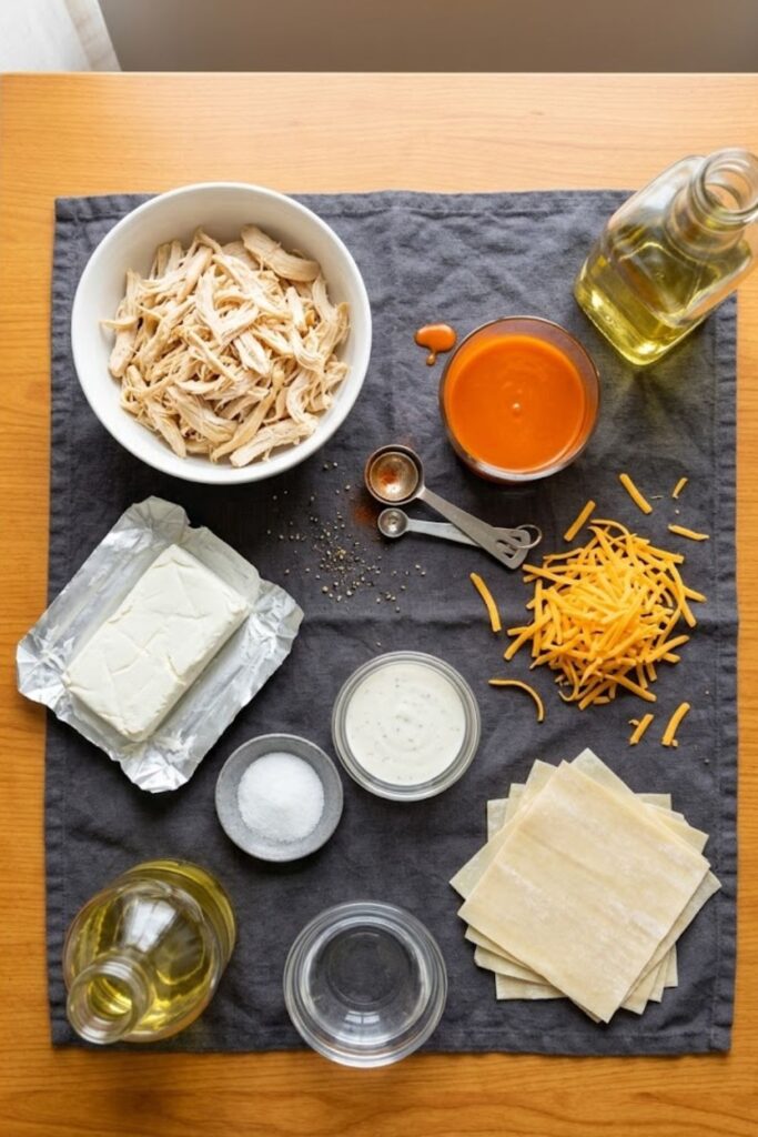 Buffalo Chicken Dip Egg Rolls Recipe