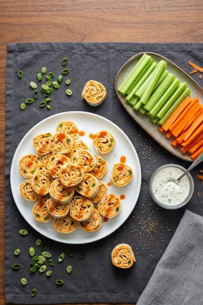 Buffalo Chicken Dip Pinwheels Recipe