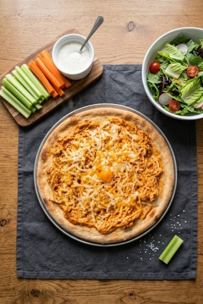 Buffalo Chicken Dip Pizza Recipe