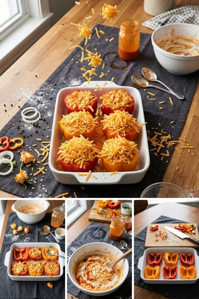 Buffalo Chicken Dip Stuffed Peppers Recipe