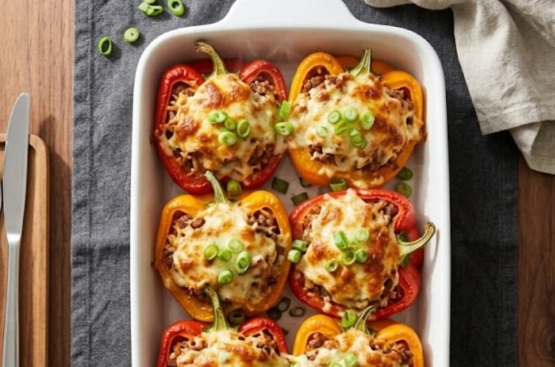 Buffalo Chicken Dip Stuffed Peppers
