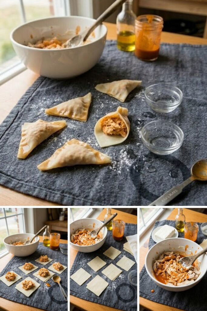 Buffalo Chicken Dip Wontons Recipe