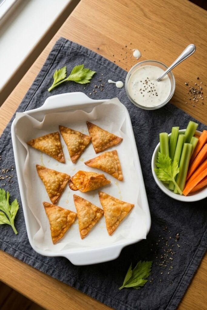Buffalo Chicken Dip Wontons Recipe
