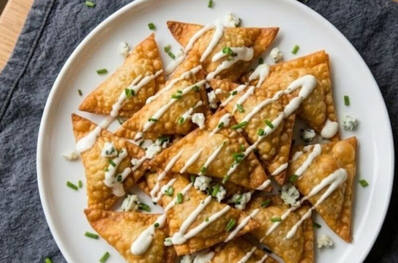 Buffalo Chicken Dip Wontons