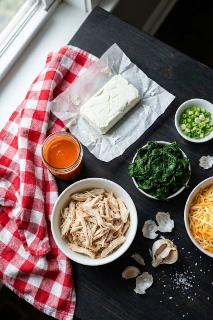 Buffalo Chicken Spinach Dip Recipe