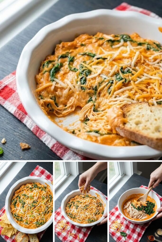 Buffalo Chicken Spinach Dip Recipe