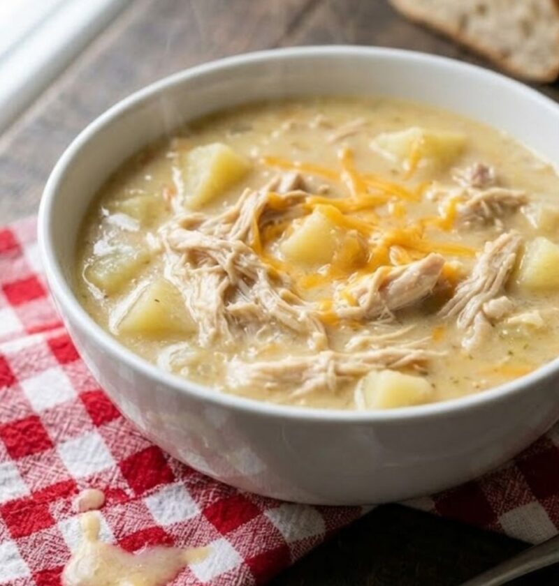 Cheesy Chicken And Potato Soup Recipe