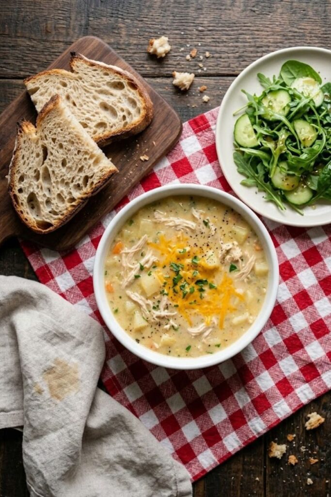 Cheesy Chicken And Potato Soup Recipe