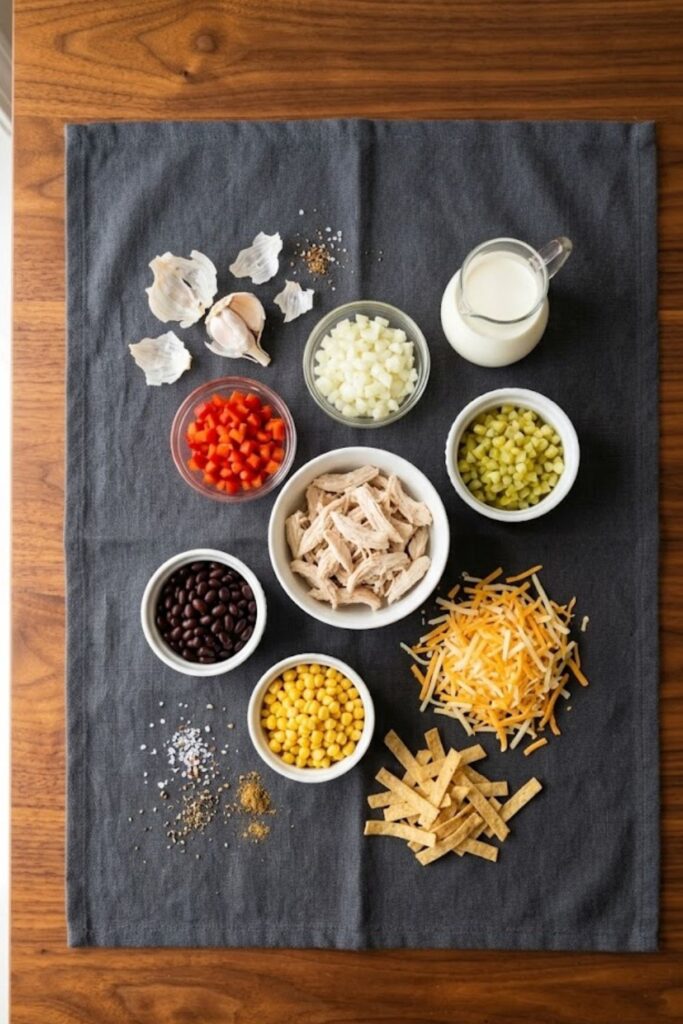 Cheesy Southwest Chicken Tortilla Soup Recipe