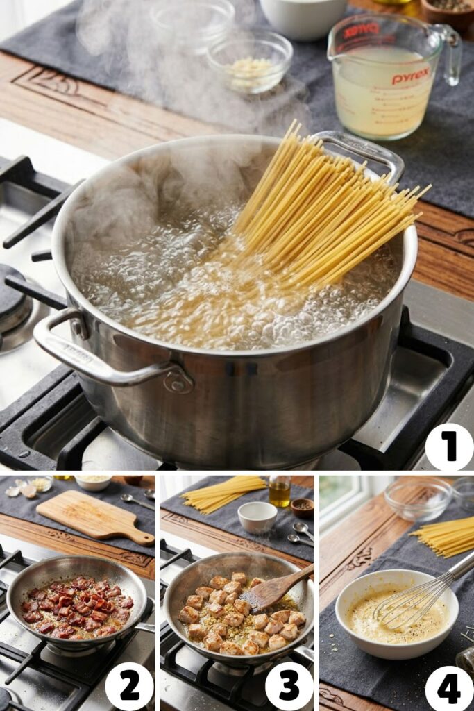 Chicken Bacon Carbonara Pasta Recipe