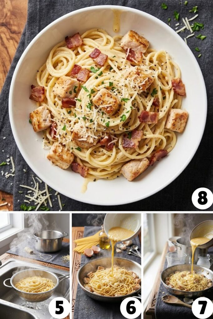 Chicken Bacon Carbonara Pasta Recipe
