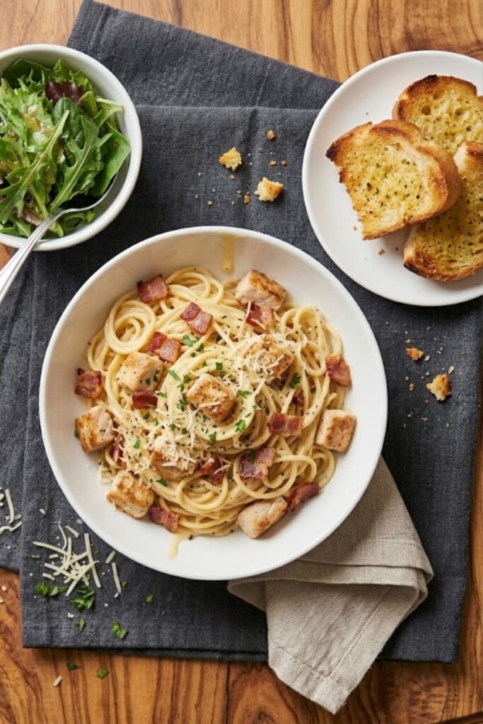 Chicken Bacon Carbonara Pasta Recipe