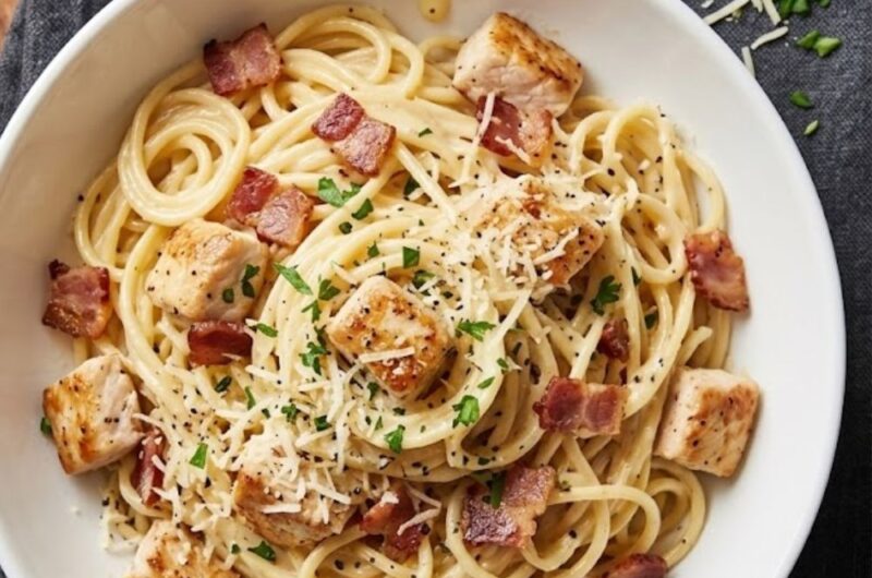 Chicken Bacon Carbonara Pasta