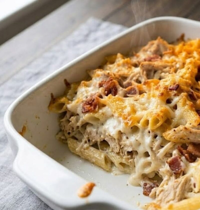 Chicken Bacon Ranch Pasta Bake