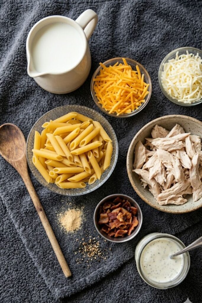 Chicken Bacon Ranch Pasta Casserole Recipe