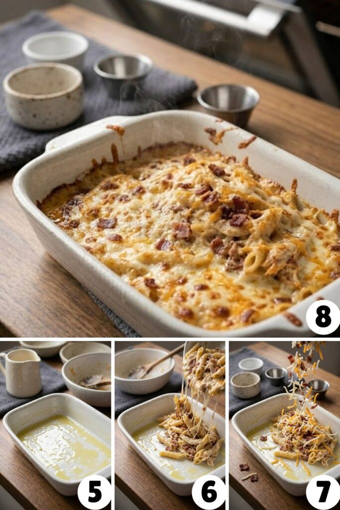 Chicken Bacon Ranch Pasta Casserole Recipe