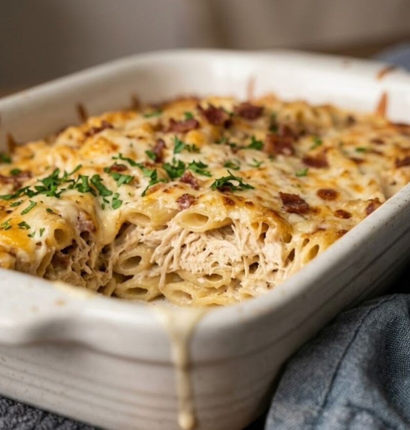 Chicken Bacon Ranch Pasta Casserole Recipe