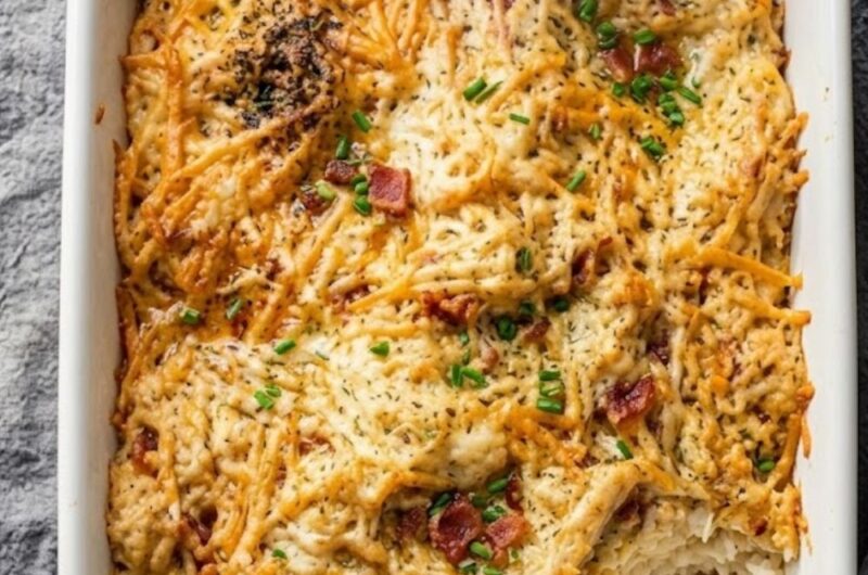 Chicken Bacon Ranch Rice Casserole