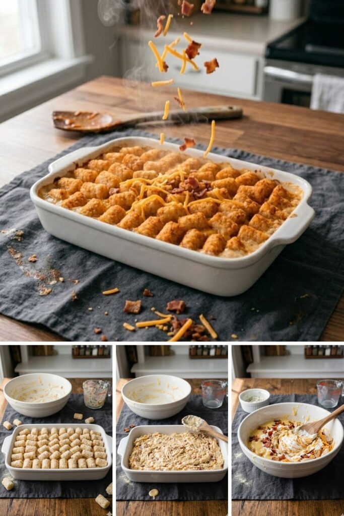 Chicken Bacon Tater Tot Casserole Recipe