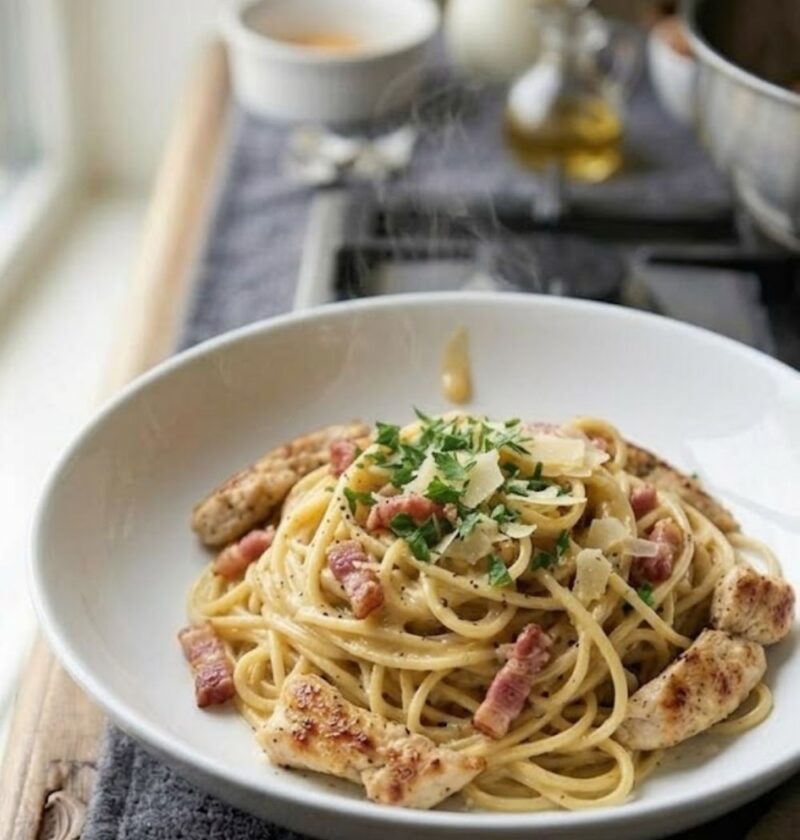 Chicken Carbonara Pasta Recipe